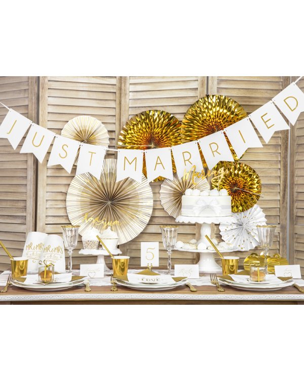 Decorative Rosettes, white (1 pkt / 4 pc.)