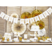 Decorative Rosettes, white (1 pkt / 4 pc.)