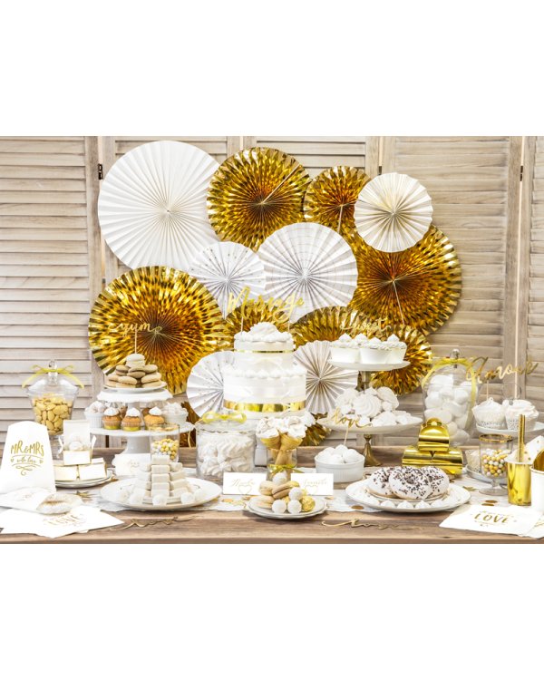 Decorative Rosettes, white (1 pkt / 4 pc.)