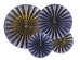 Decorative Rosettes, navy-blue (1 pkt / 4 pc.)