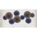 Decorative Rosettes, navy-blue (1 pkt / 4 pc.)