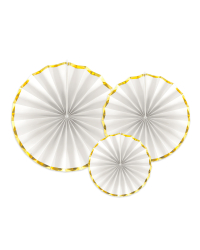 Decorative Rosettes, white (1 pkt / 3 pc.)