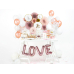 Decorative Rosettes, white (1 pkt / 3 pc.)