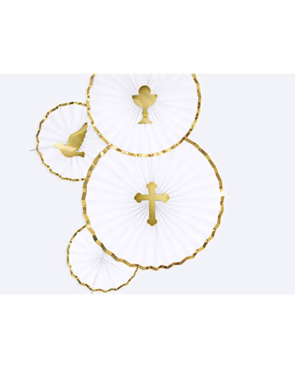 Decorative Rosettes, white (1 pkt / 3 pc.)