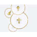 Decorative Rosettes, white (1 pkt / 3 pc.)