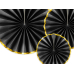 Decorative Rosettes, black (1 pkt / 3 pc.)