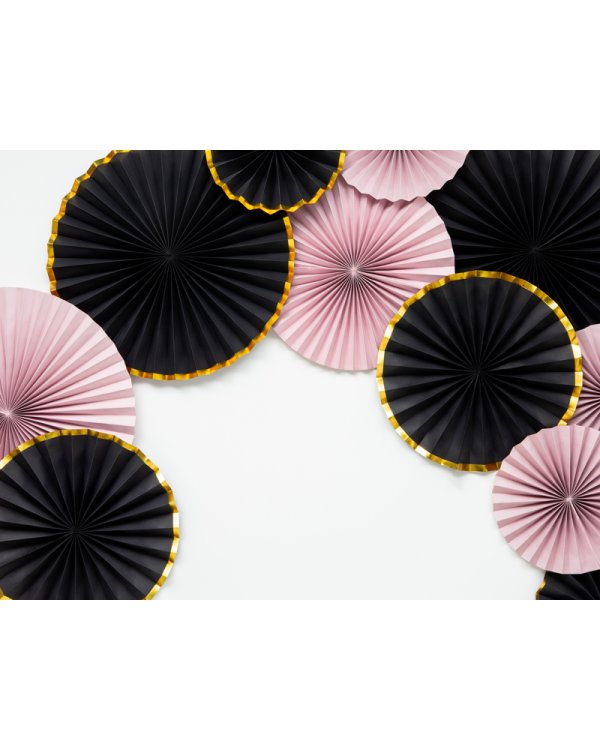 Decorative Rosettes, black (1 pkt / 3 pc.)