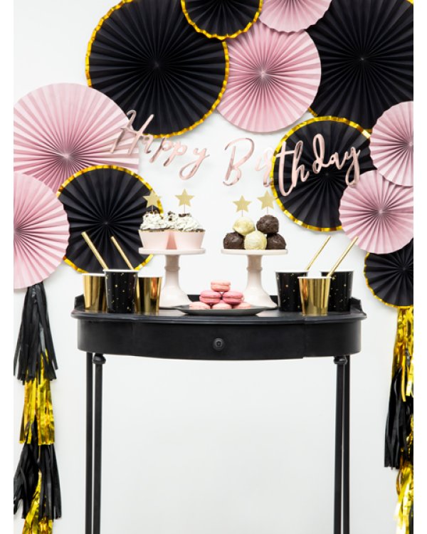 Decorative Rosettes, black (1 pkt / 3 pc.)