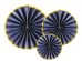 Decorative Rosettes, navy-blue (1 pkt / 3 pc.)