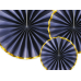 Decorative Rosettes, navy-blue (1 pkt / 3 pc.)
