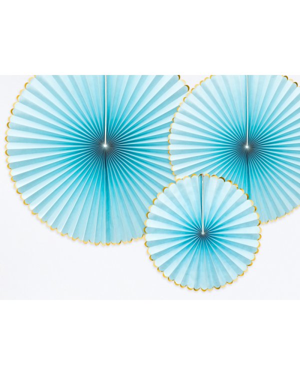 Decorative Rosettes Yummy, light blue (1 pkt / 3 pc.)