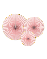 Decorative Rosettes Yummy, light pink (1 pkt / 3 pc.)