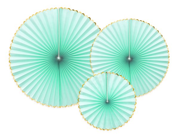 Decorative Rosettes Yummy, mint (1 pkt / 3 pc.)