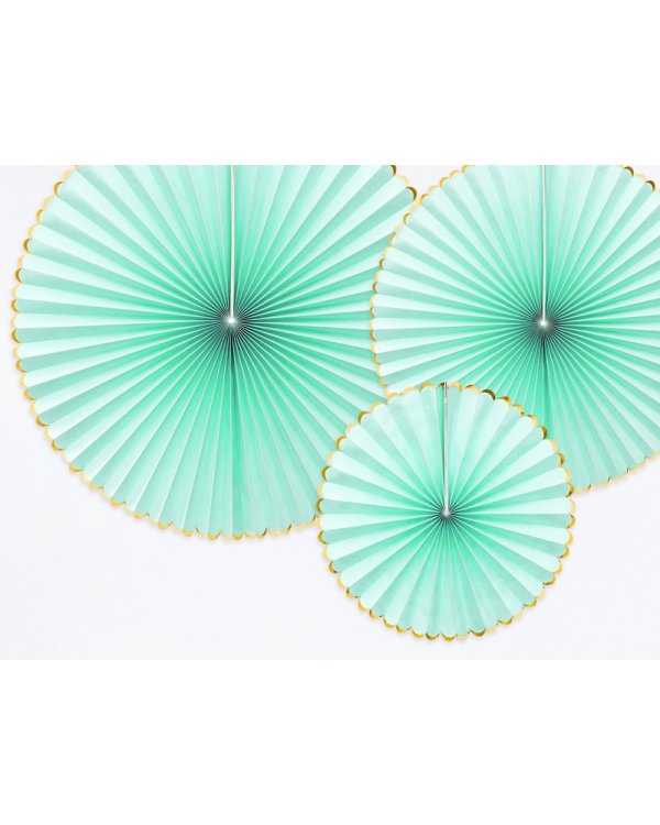 Decorative Rosettes Yummy, mint (1 pkt / 3 pc.)