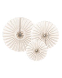 Decorative Rosettes, beige (1 pkt / 3 pc.)