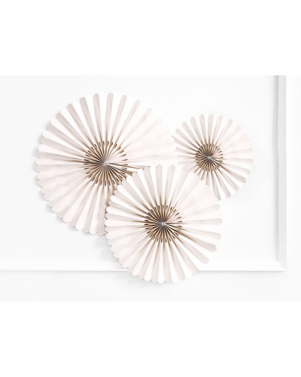 Decorative Rosettes, beige (1 pkt / 3 pc.)