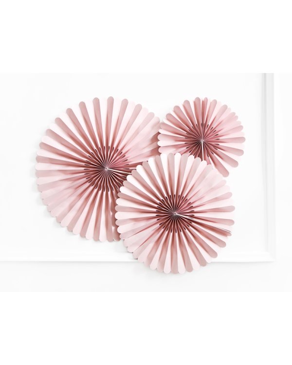 Decorative Rosettes, dusty rose (1 pkt / 3 pc.)
