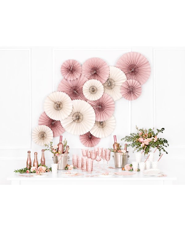 Decorative Rosettes, dusty rose (1 pkt / 3 pc.)