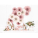 Decorative Rosettes, dusty rose (1 pkt / 3 pc.)