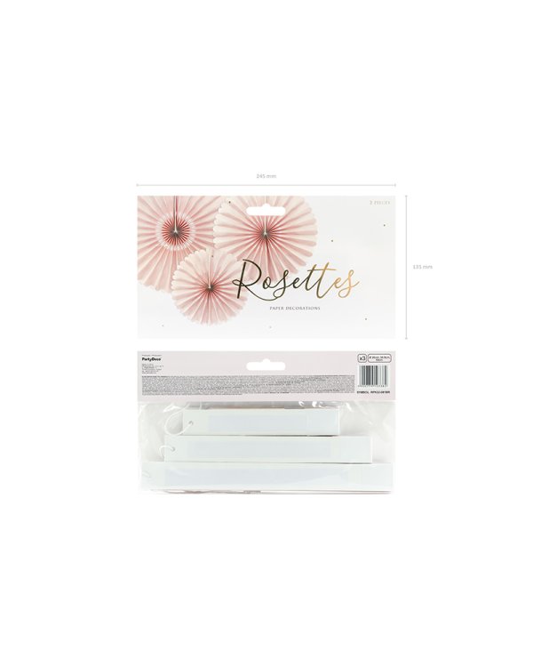 Decorative Rosettes, dusty rose (1 pkt / 3 pc.)