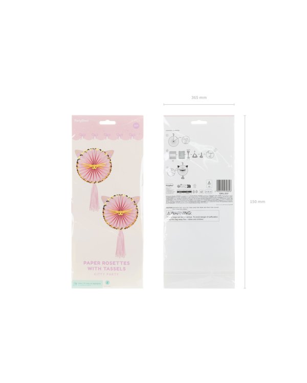 Decorative Rosettes Kitty, 26 cm, mix (1 pkt / 2 pc.)