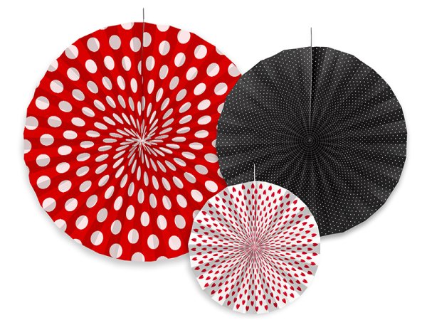 Decorative rosettes, mix (1 pkt / 3 pc.)
