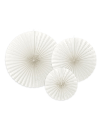 Decorative Rosettes, off-white (1 pkt / 3 pc.)