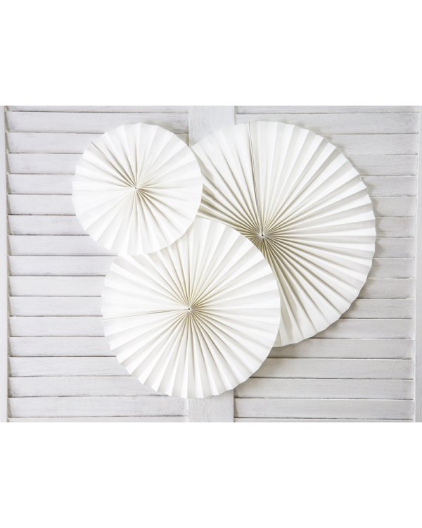 Decorative Rosettes, off-white (1 pkt / 3 pc.)