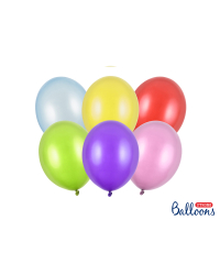 Strong Balloons 23cm, Metallic Mix (1 pkt / 100 pc.)