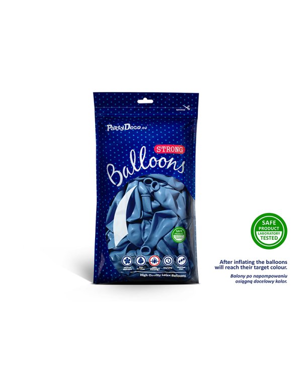 Дополнительное изображение книги «Strong Balloons 23cm, Metallic Cornflower Blue (1 pkt / 100 pc.)»