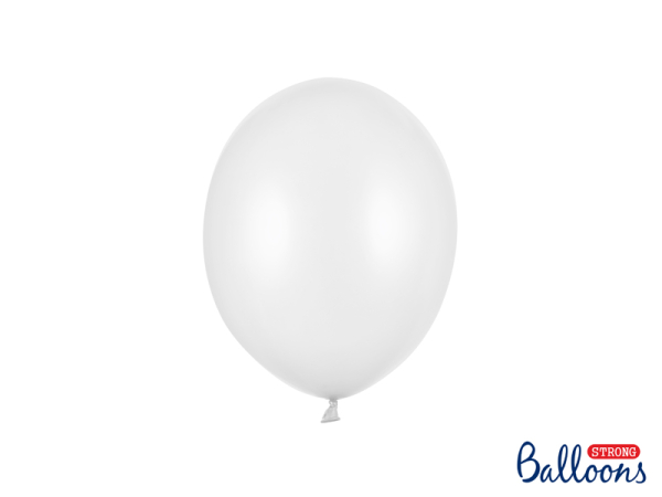 Обложка книги «Strong Balloons 23cm, Metallic Pure White (1 pkt / 100 pc.)»