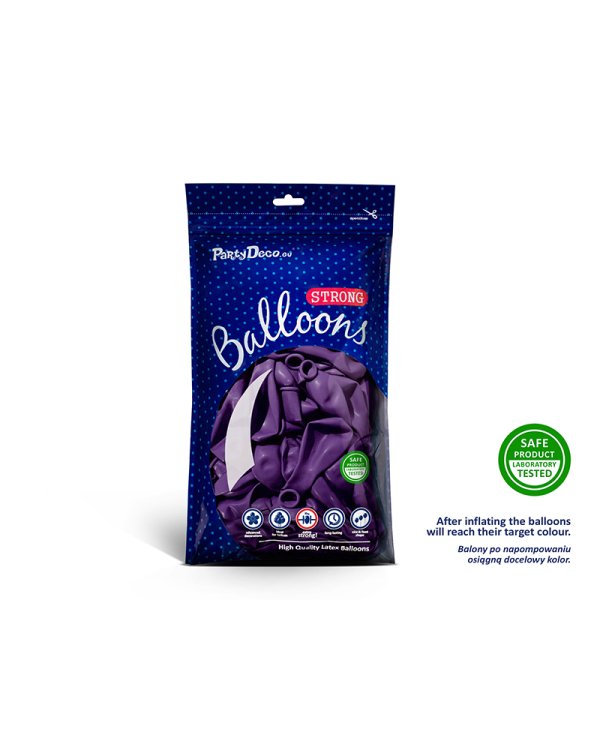 Дополнительное изображение книги «Strong Balloons 23cm, Metallic Purple (1 pkt / 100 pc.)»