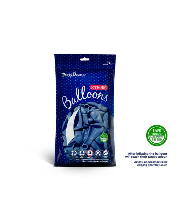 Дополнительное изображение книги «Strong Balloons 23cm, Metallic Blue (1 pkt / 100 pc.)»