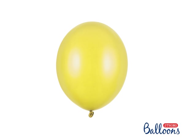 Обложка книги «Strong Balloons 23cm, Metallic Lemon Zest (1 pkt / 100 pc.)»