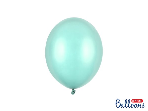 Обложка книги «Strong Balloons 23cm, Metallic Mint Green (1 pkt / 100 pc.)»