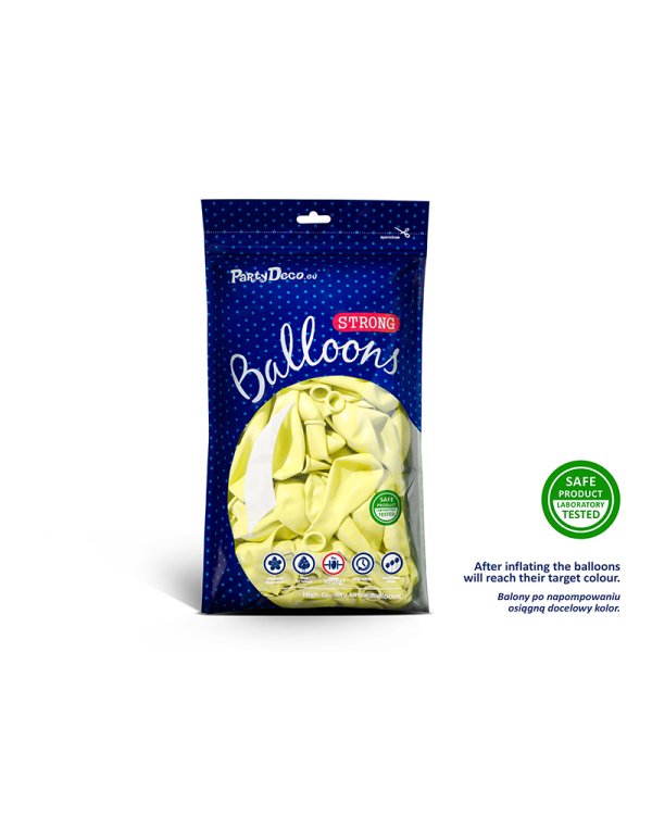 Дополнительное изображение книги «Strong Balloons 23cm, Pastel Light Yellow (1 pkt / 100 pc.)»