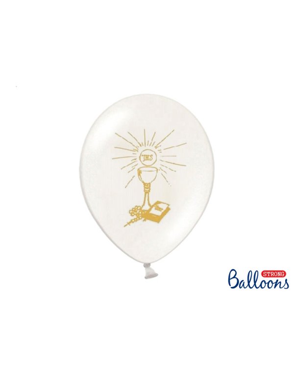 Balloons 27cm, Holy Communion, Pastel Pure White (1 pkt / 50 pc.)