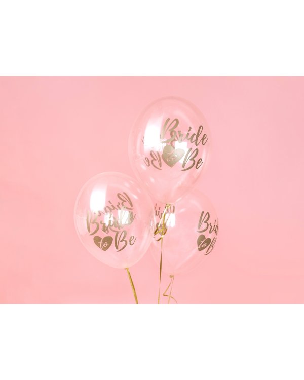 Balloons 30cm, Bride to be, Crystal Clear (1 pkt / 50 pc.)