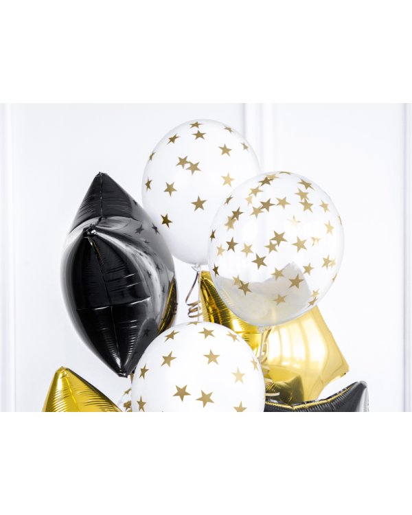 Balloons 30cm, Stars, Crystal Clear (1 pkt / 50 pc.)