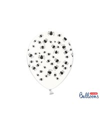 Balloons 30 cm, Spiders, Crystal Clear (1 pkt / 6 pc.)