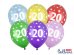 Balloons 30cm, 20th Birthday, Metallic Mix (1 pkt / 50 pc.)