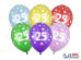 Balloons 30cm, 25th Birthday, Metallic Mix (1 pkt / 6 pc.)