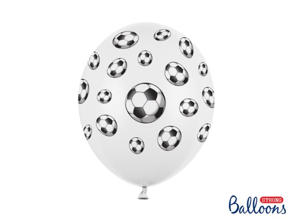 Balloons 30cm, Footballs, Pastel Pure White (1 pkt / 50 pc.)