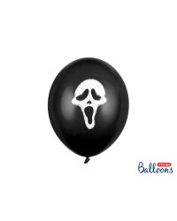 Balloons 30cm, Scream, Pastel Black (1 pkt / 6 pc.)