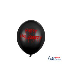 Balloons 30cm, Happy Halloween, Pastel Black (1 pkt / 6 pc.)