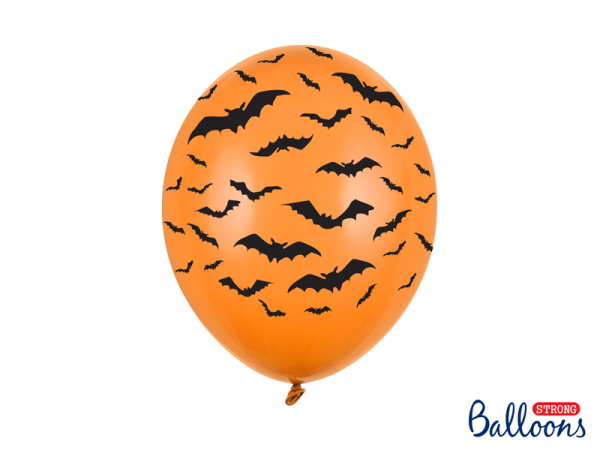 Balloons 30cm, Bats, Pastel M. Orange (1 pkt / 50 pc.)