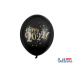 Balloons 30cm, Happy 2022!, Pastel Black (1 pkt / 6 pc.)