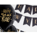 Balloons 30cm, Happy New Year, Pastel Black (1 pkt / 6 pc.)