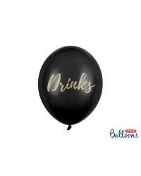 Balloons 30cm, Drinks, Pastel Black (1 pkt / 50 pc.)