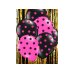 Balloons 30cm, Dots, Pastel Hot Pink (1 pkt / 50 pc.)